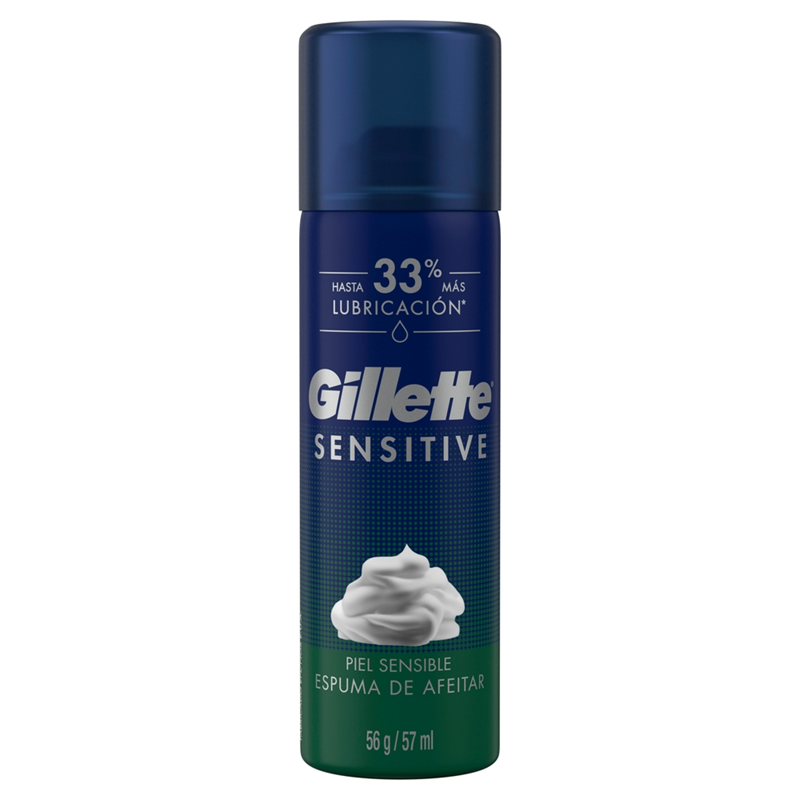 Gillette Sensitive Espuma de Afeitar Para Piel Sensible 56 g