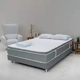 Combo Romance Relax Confort Total Colchon 140 X 190 + Base Cama + 2 Almohada + 1 Protector