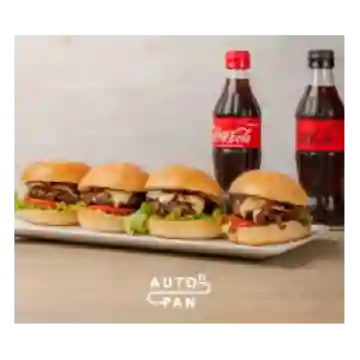 Mini Burger Gourmet + Coca-cola