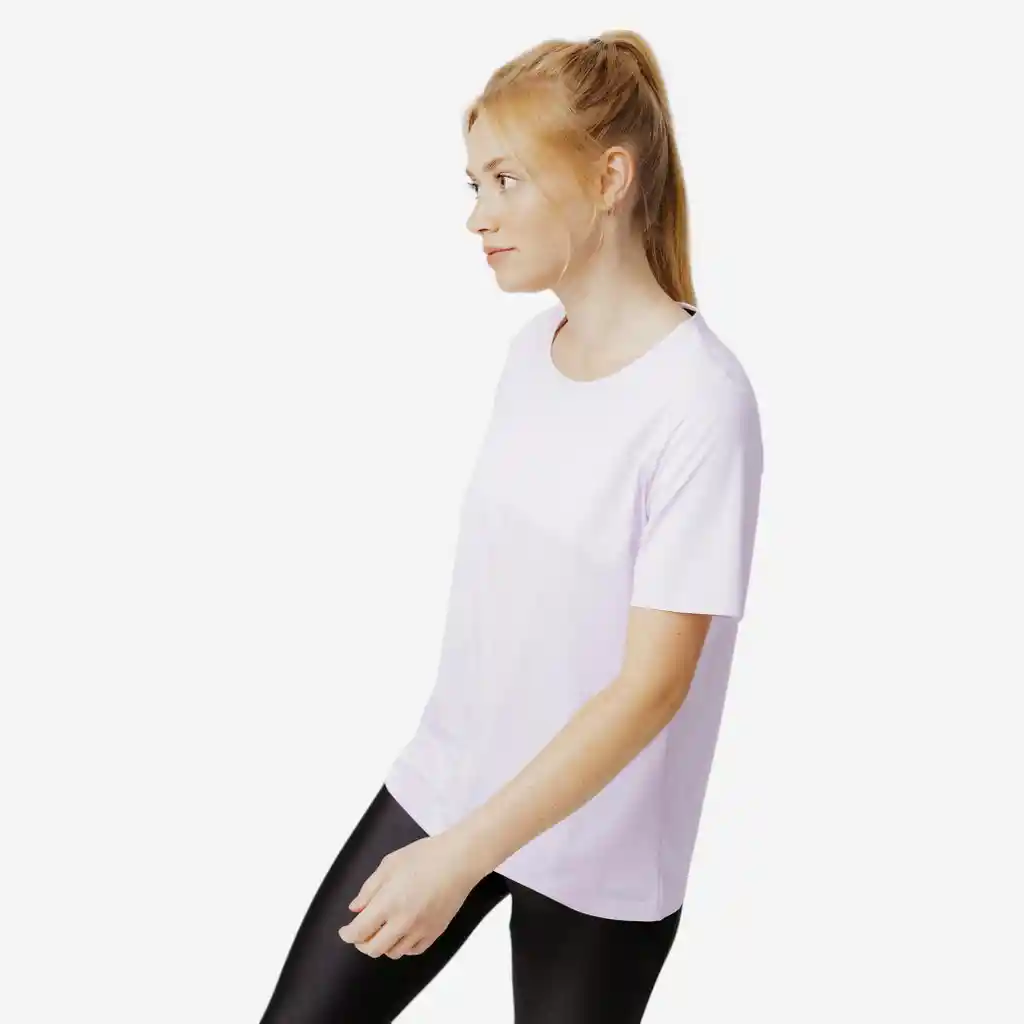 Camiseta Transpirablede Runningpara Mujer Kalenji Dry + Breath Lila