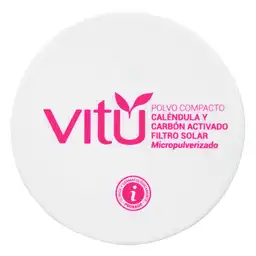 Vitu Polvo Compacto Caléndula y Carbón Activado