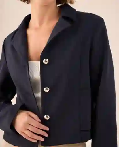 Chaqueta Azul Múcura Oscuro Talla S 429G208 Esprit