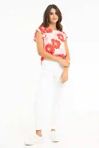 Jeans Mom Fit Blanco