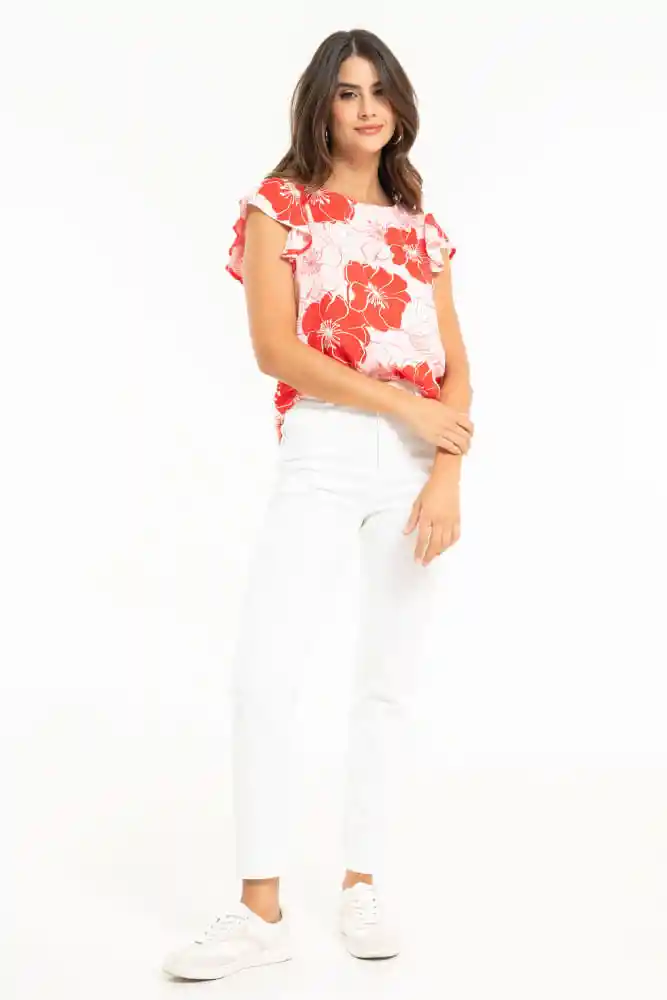 Jeans Mom Fit Blanco