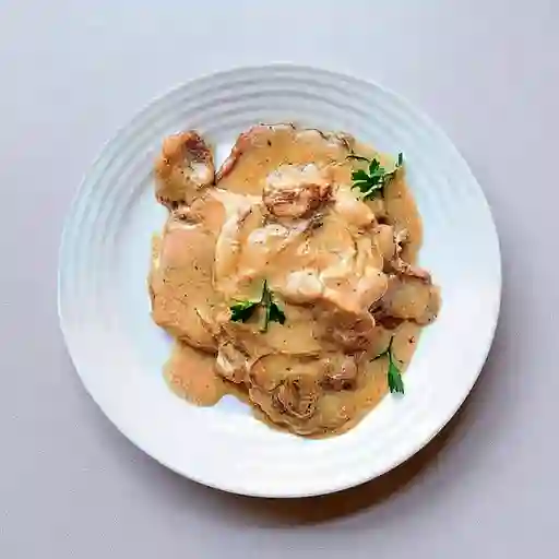 Cordón de Cerdo en Salsa de Champiñones