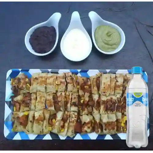 Flautas Tex-mex 4 Ingredientes + Agua Brisa S/gas 600ml