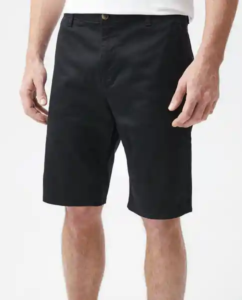 Bermuda Basic Hombre Negro Talla 30 Chevignon