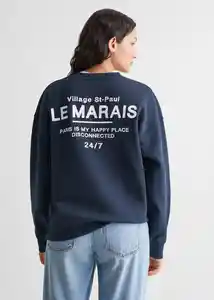 Buzo Sudadera Marais Navy Talla 19 Teen Niñas Mango