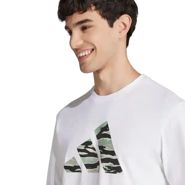 Adidas Camiseta C Camo Logo T Manga Corta Hombre Blanco Talla M