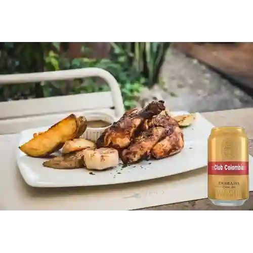 Combo Pollo Al Horno + Club col. Dorada Lta 330ml