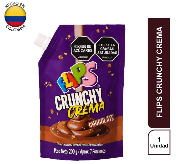 Flips Crema Chocolate Trozos Cereal Relleno 200 g