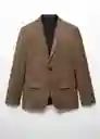 Blazer Americana Paulo Marrón Talla 46 Hombre Mango