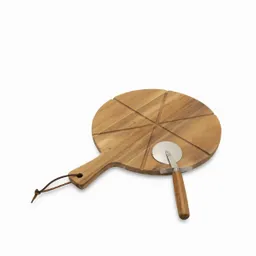 Set Cortador y Tabla Para Pizza Ambiente Gourmet