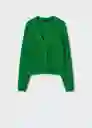 Cardigan Washin Verde Talla M Mujer Mango