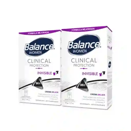 Desodorante Balance Crema Clinical Invisible Mujer 2 x 50gr
