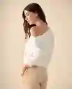 Suéter Tejido Crudo Vainilla Claro Talla L 461G210 Esprit