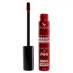 Vogue Labial Líquido Resist Larga Duración Mate 