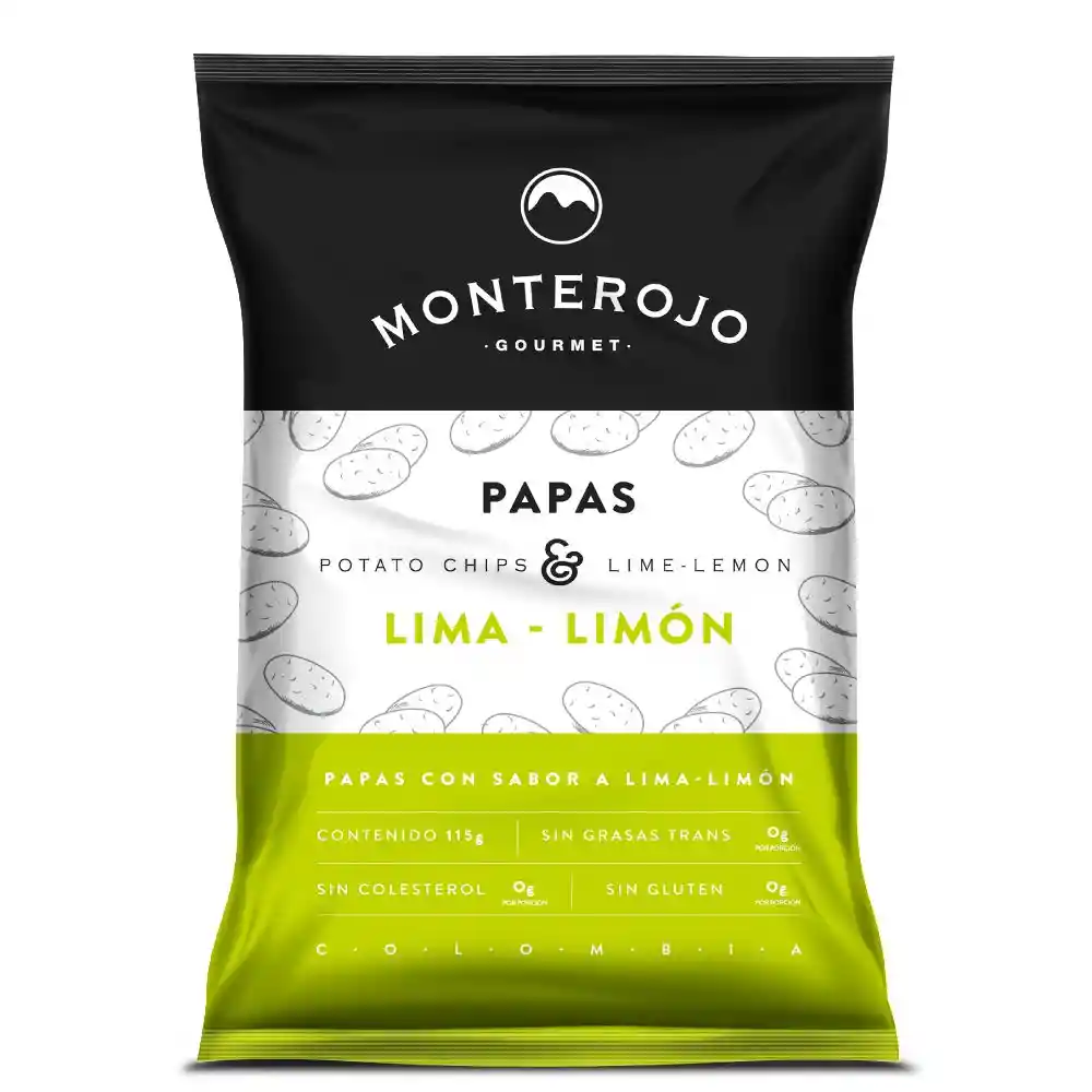 Monte Rojo Snack de Papas Sabor Lima-Limón 