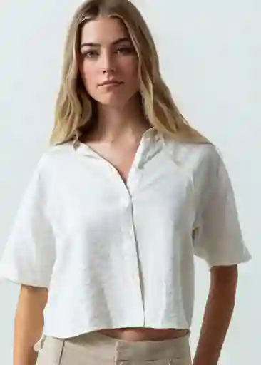 Camisa Mujer Crudo Marfil Claro S 011G368 Naf Naf