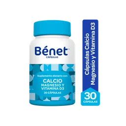 Benet Suplemento Dietario Calcio 30 Cápsulas