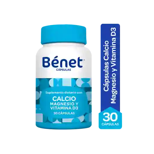 Benet Suplemento Dietario Calcio 30 Cápsulas
