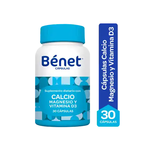 Benet Suplemento Dietario Calcio 30 Cápsulas