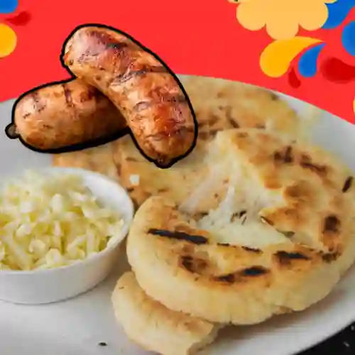 Chorizo con Arepa