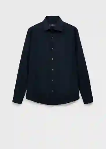 Camisa Bilbao Navy Talla M Hombre Mango