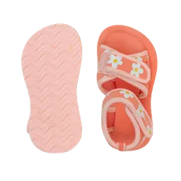 Nabaiji Sandalias Con Flores Bebé Niña Coral Talla 22