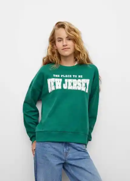 Sudadera Newy Verde Pastel Talla 19 Teen Niñas Mango