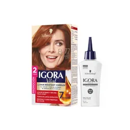 Tinte Igora Vital 8-77 Cobrizo Claro + Oxigenta Gratis