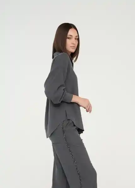 Camisa Nanni Mujer Gris Ceniza Talla M 419g327 Naf Naf