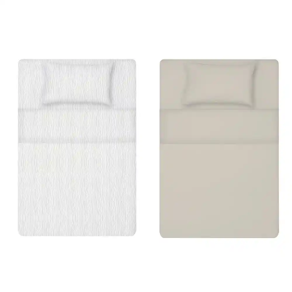 Whitecap Set Juego de Cama Estampado Gray Semi Doble