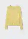 Jersey Yelly Amarillo Pastel Talla L Mujer Mango