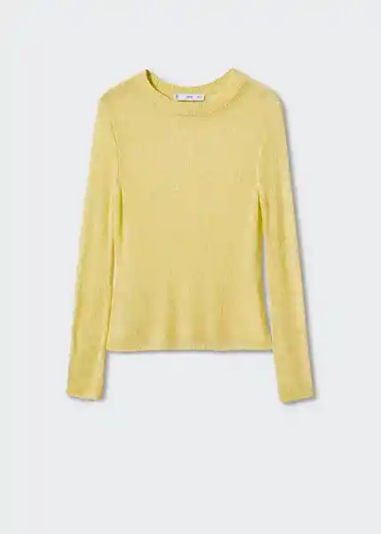 Jersey Yelly Amarillo Pastel Talla L Mujer Mango