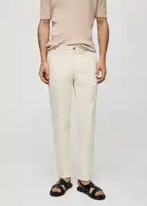 Pantalón Dublino Off White Talla 40 Hombre Mango