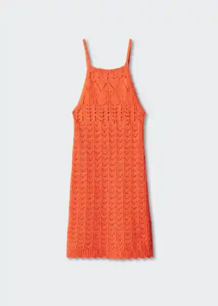 Vestido Mango Naranja Pastel Talla M Mujer Mango