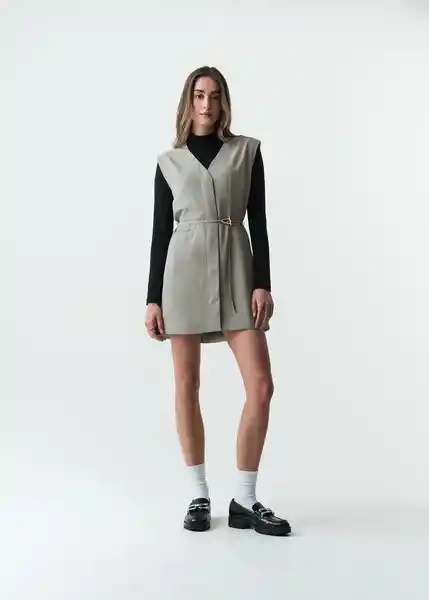 Vestido Mujer Gris Elefante Medio Talla M 573G035 Naf Naf