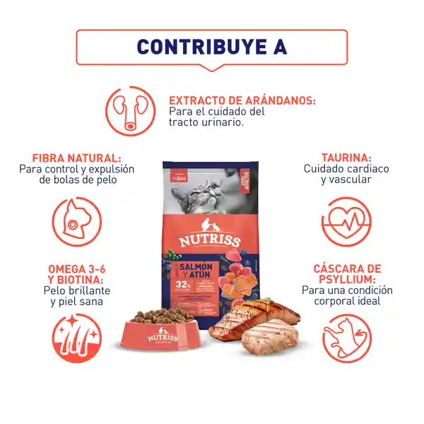 Nutriss Alimento Para Gato Adultos Salmón Atún