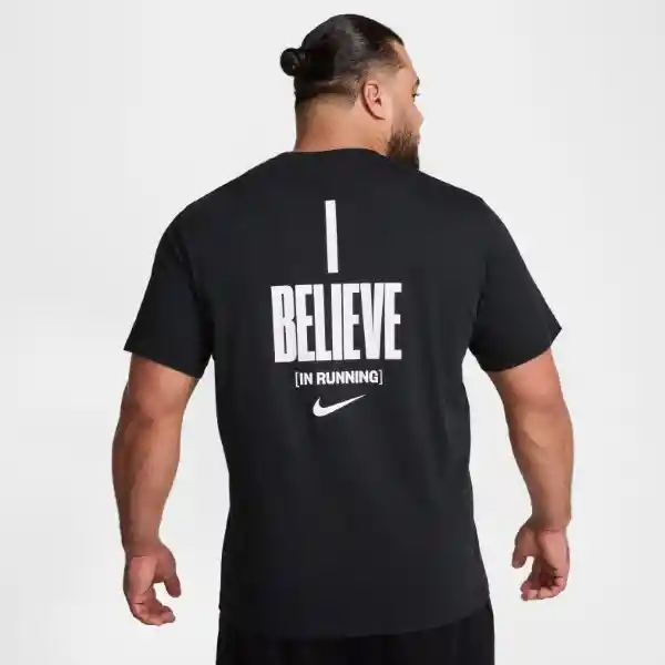 Nike Camiseta M Tee Run Iykyk Manga Corta Hombre Negro Talla L