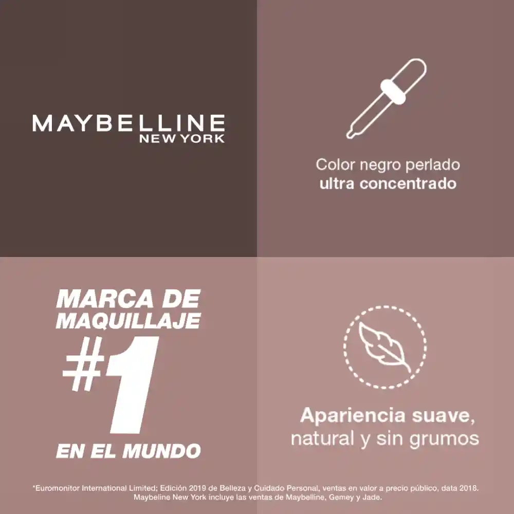 Pestañina Maybelline Lash Sensational Very Black A Prueba de Agua