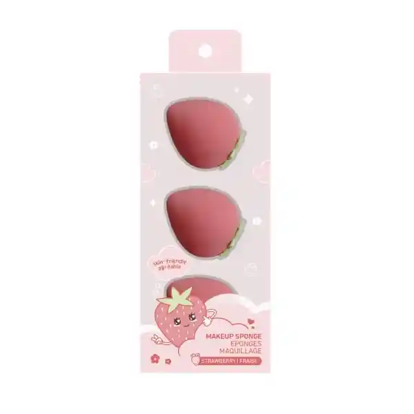 Set de Esponjas de Maquillaje Fresa Fun Fruit Miniso