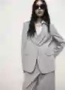 Blazer Americana Bowery Gris Talla S Mujer Mango