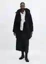 Abrigo Anorak Bego Negro Talla 24 Mujer Mango