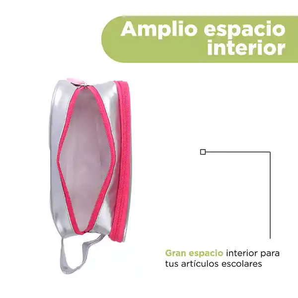 Cartuchera Purpurina Plateada Las Chicas Superpoderosas Miniso