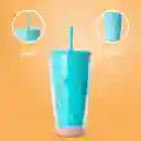 Vaso Plástico de Doble Pared Verde 730 mL Serie Miniso