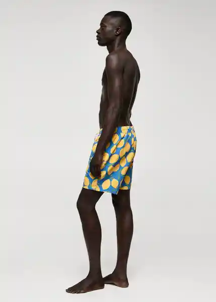 Short Bañador Limón Amarillo Talla S Hombre Mango