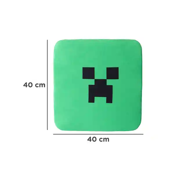 Cojín Para Asiento Cuadrada Creeper Serie Minecraft Verde Miniso