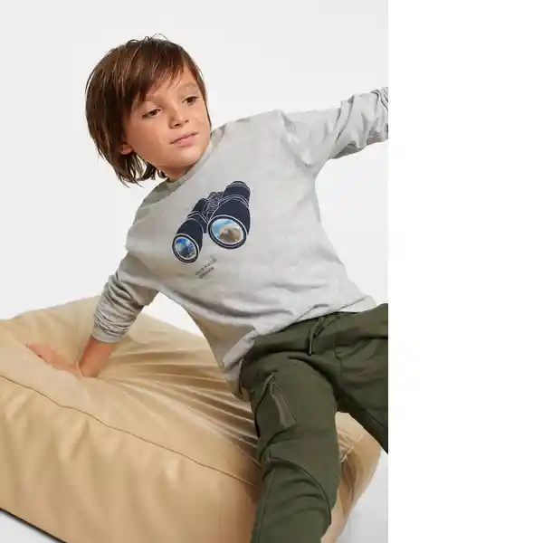 Camiseta Prisma Gris Medio Vigore Talla 10 Niños Mango