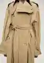 Abrigo Trench Cherry Camel Talla S Mujer Mango